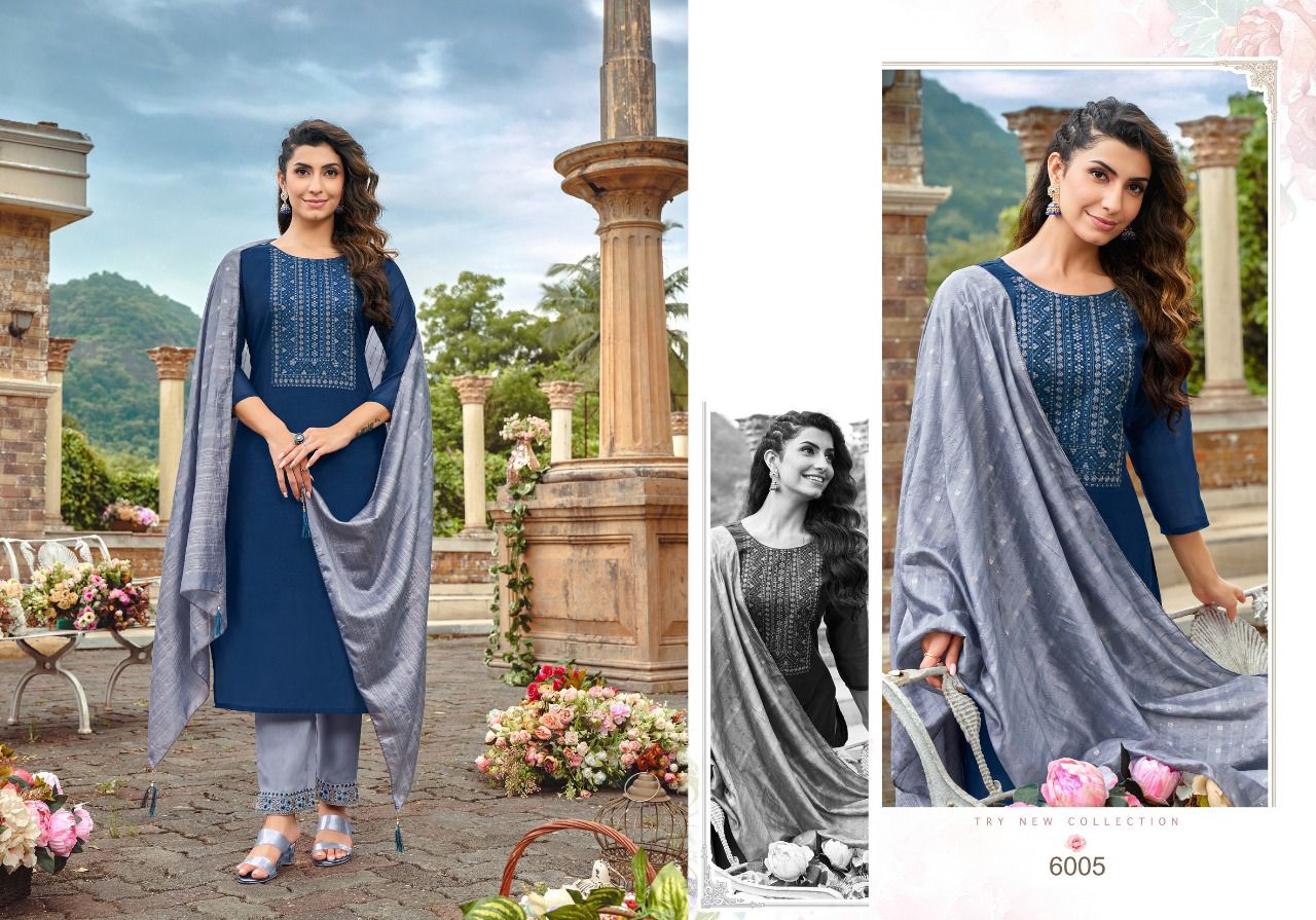 Hariyaali kaashvi silk innovative look top Bottom and dupatta catalog