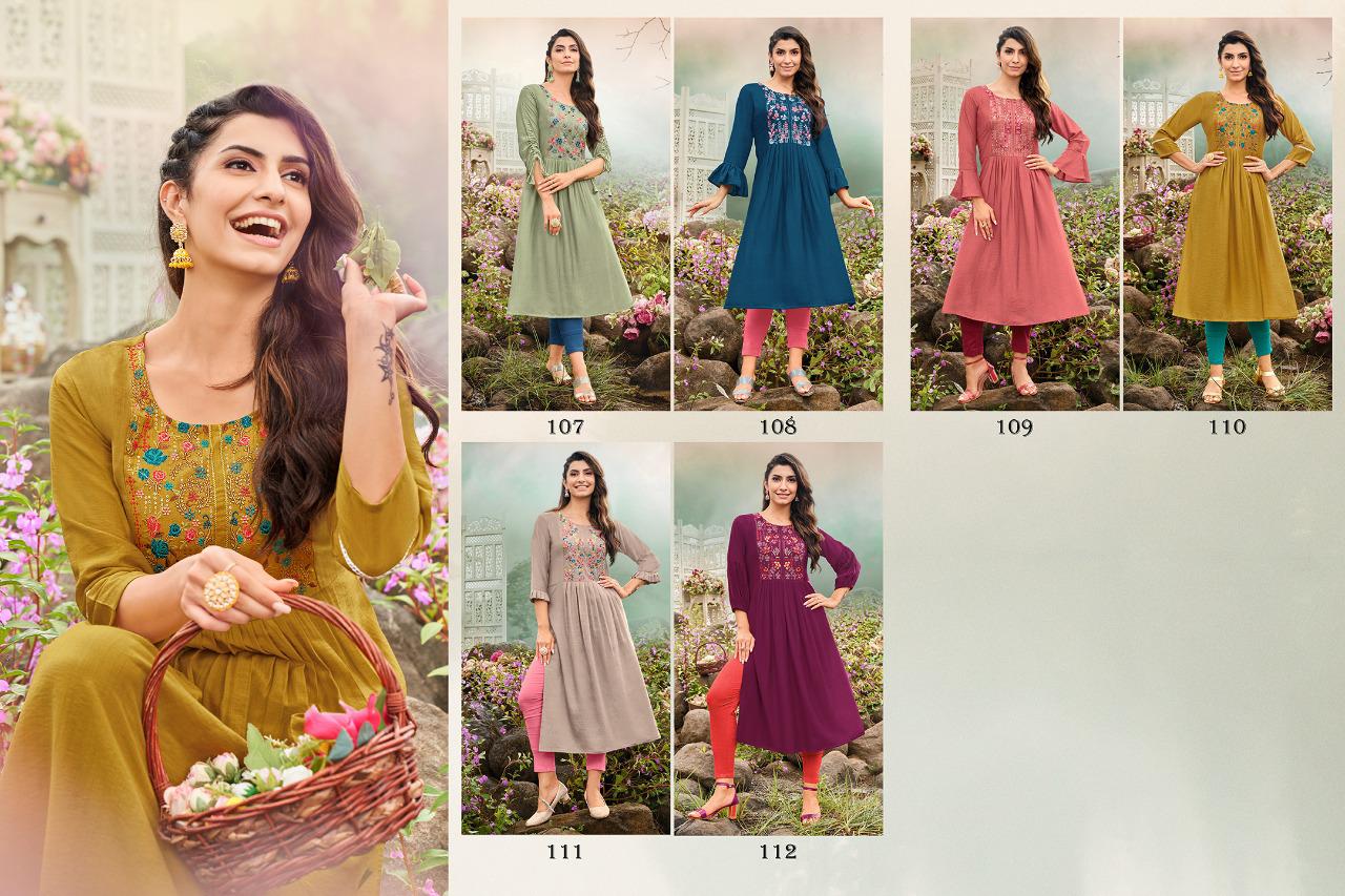 hariyaali karnika silk decent look kurti catalog