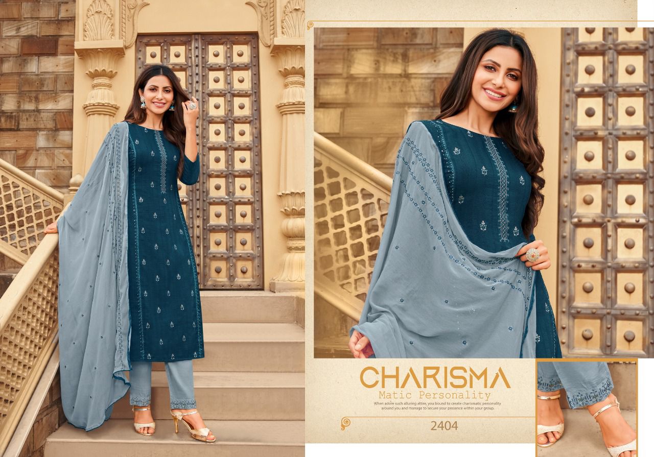 Hariyaali srivalli vol 3 crape silk innovative look top Bottom and dupatta catalog