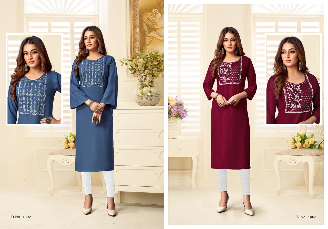 jinesh nx laado rayon decent look kurti catalog