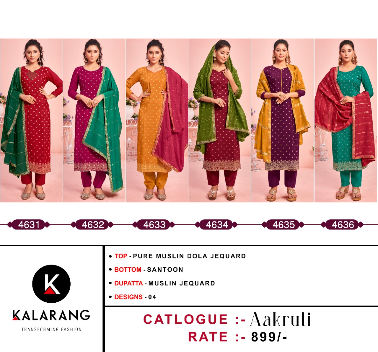 kalarang aakruti muslin elegant look salwar suit catalog