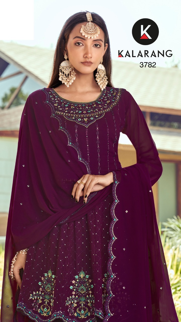 kalarang ranchi georgette astonishing look salwar suit catalog