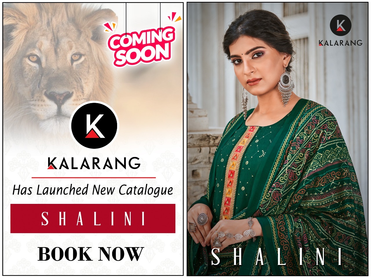 kalarang shalini viscose silk astonishing look salwar suit catalog