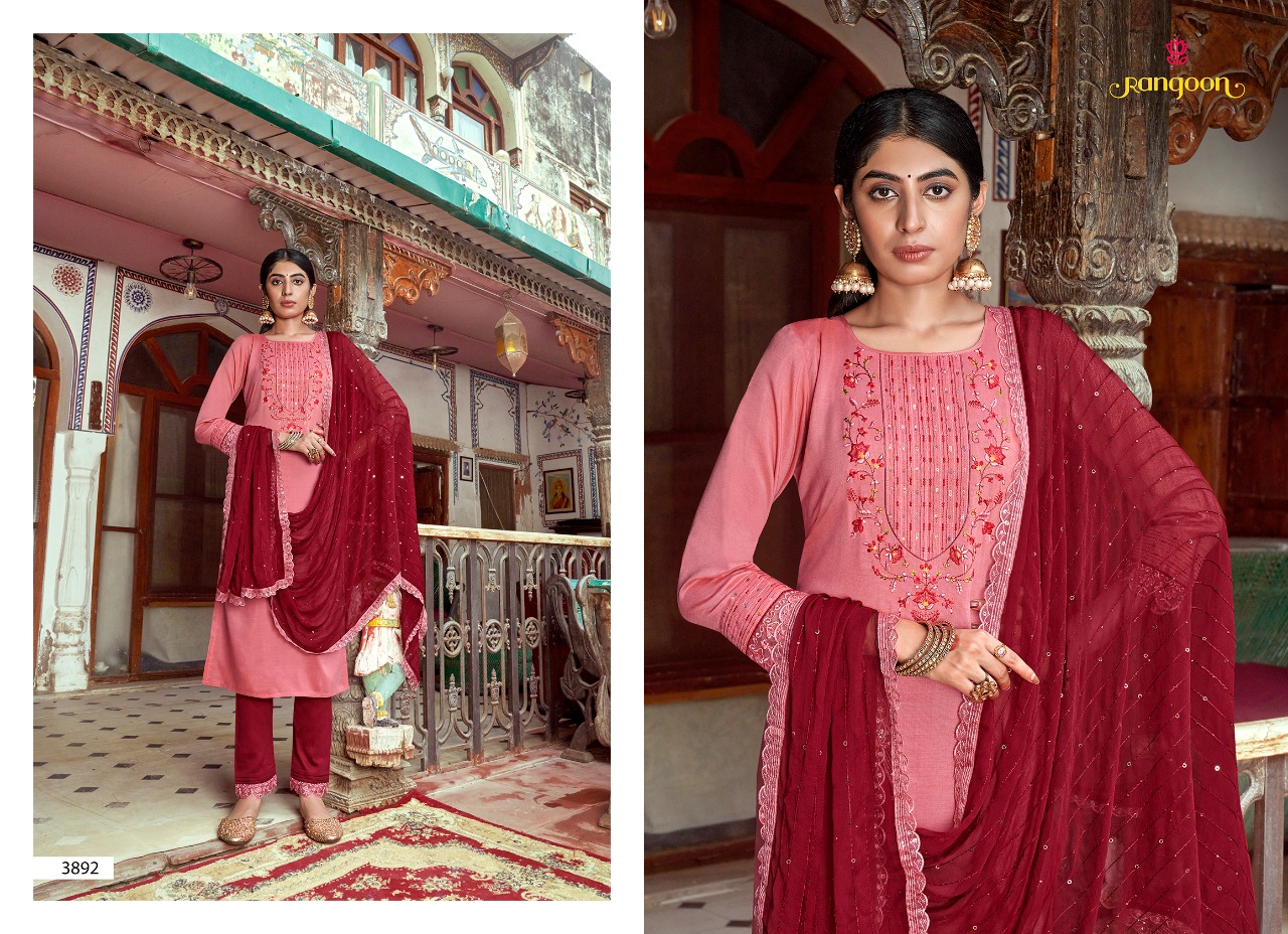 kessi rangoon hi five silk goegeous look top bottom with dupatta catalog