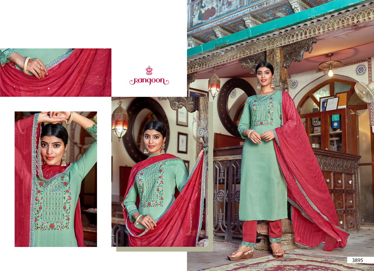 kessi rangoon hi five silk goegeous look top bottom with dupatta catalog