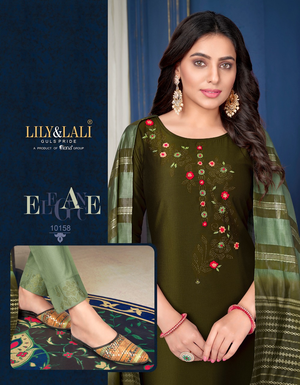 lily and lali fairy muskan 3 bember silk regal look top bottom with dupatta catalog