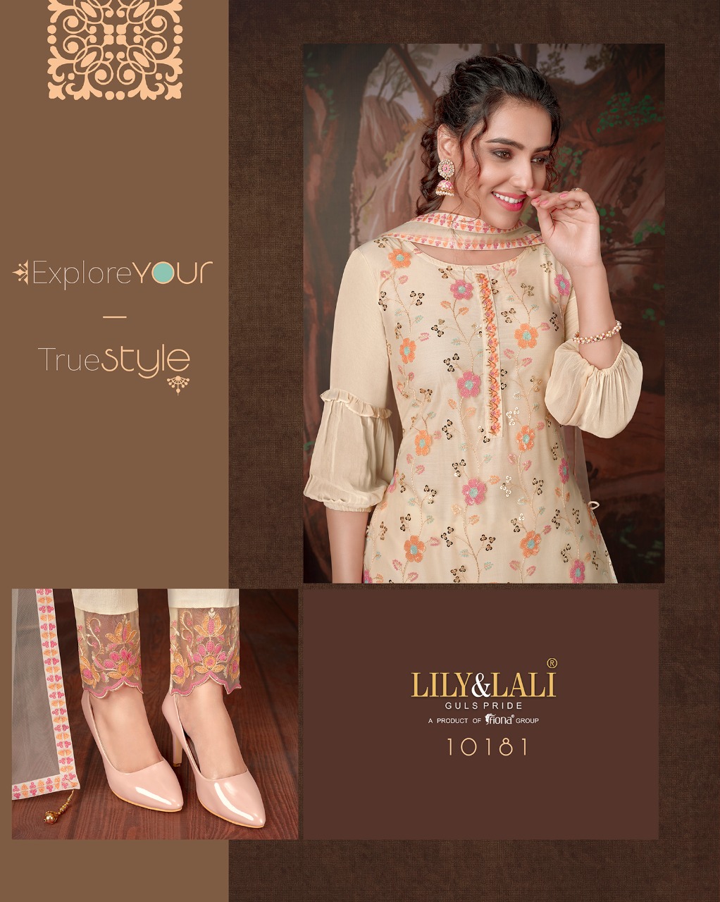 lily and lali merina net gorgeous look top bottom with dupatta catalog