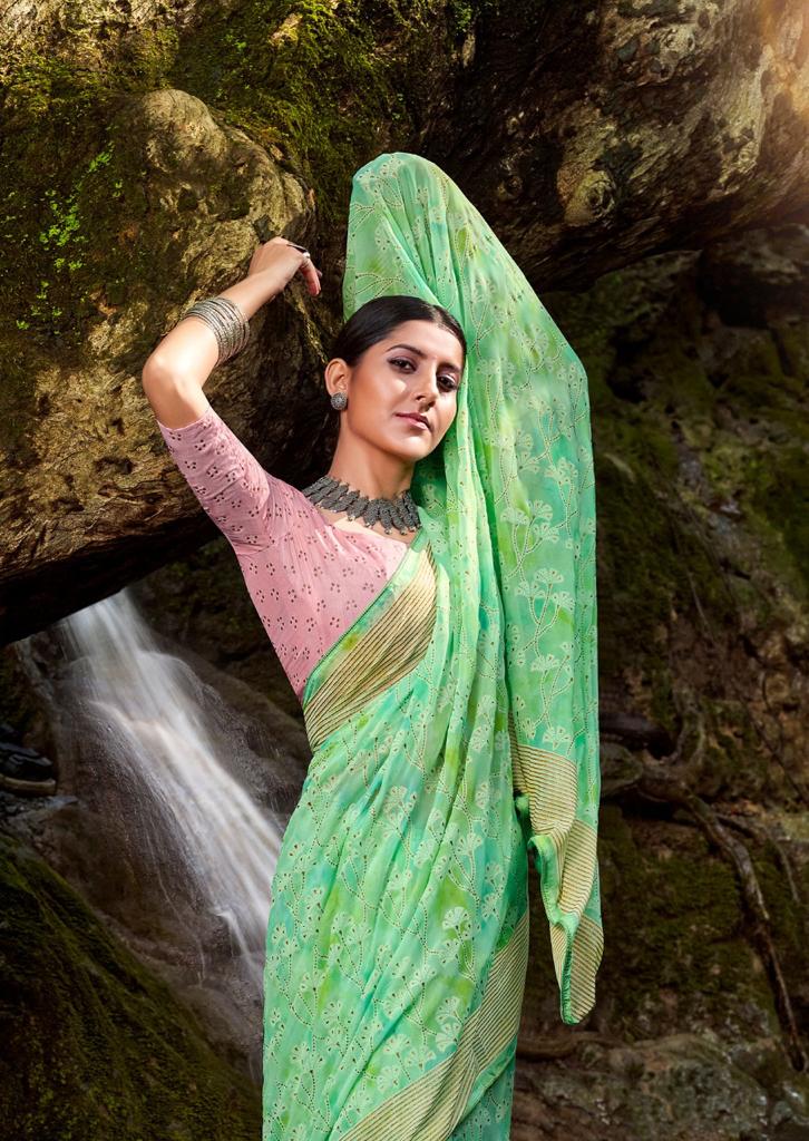 lt kashvi creation avni georgette exclusive print saree catalog