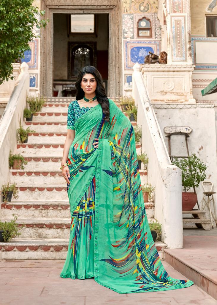 lt kashvi creation darshini georgette catchy look saree catalog