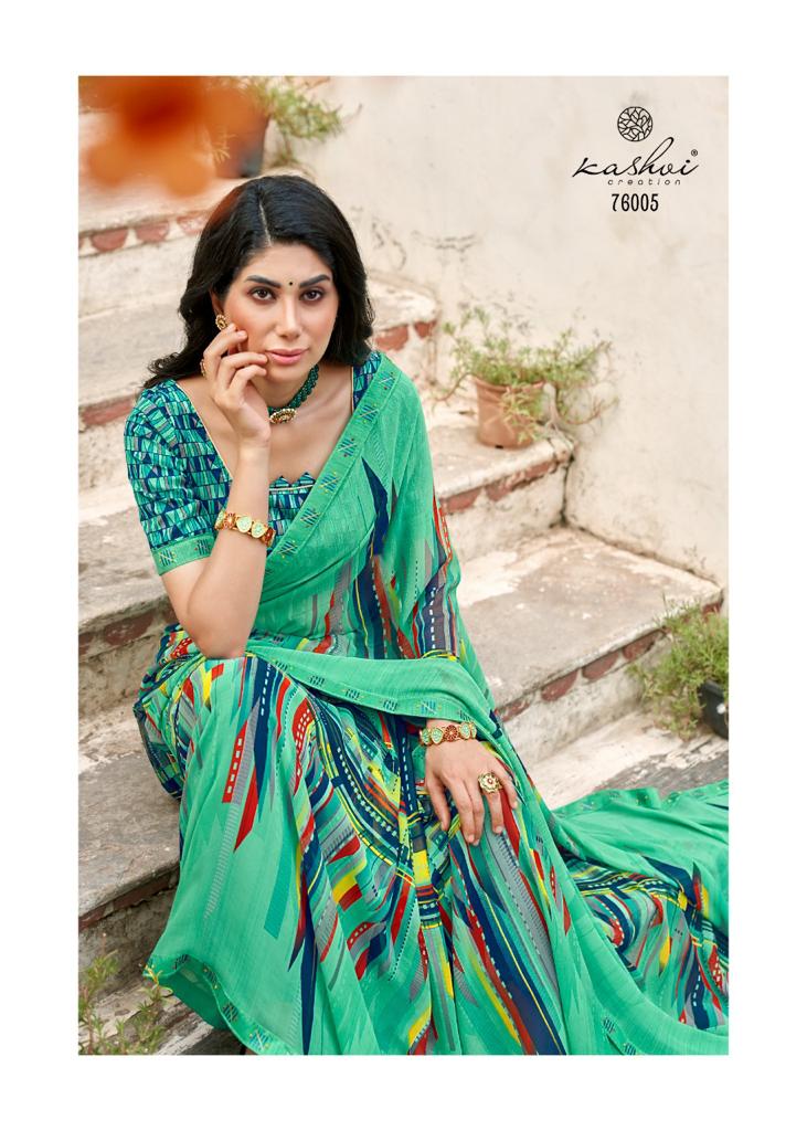 lt kashvi creation darshini georgette catchy look saree catalog