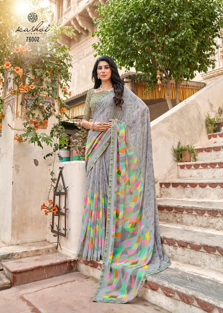 lt kashvi creation darshini georgette catchy look saree catalog