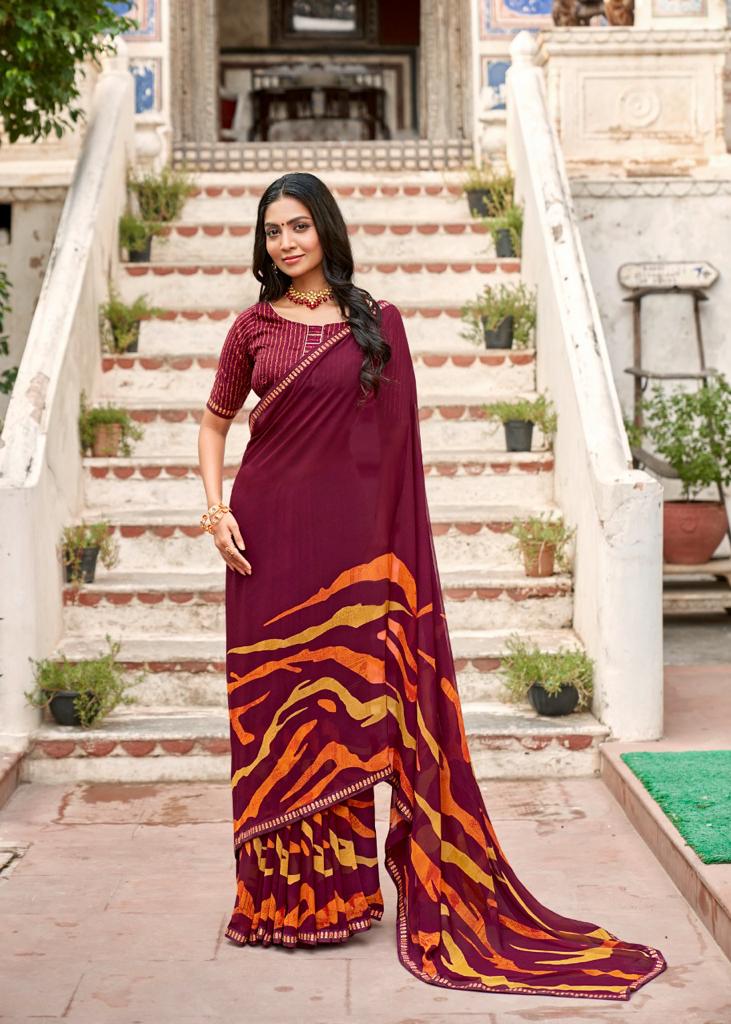 lt kashvi creation darshini georgette catchy look saree catalog