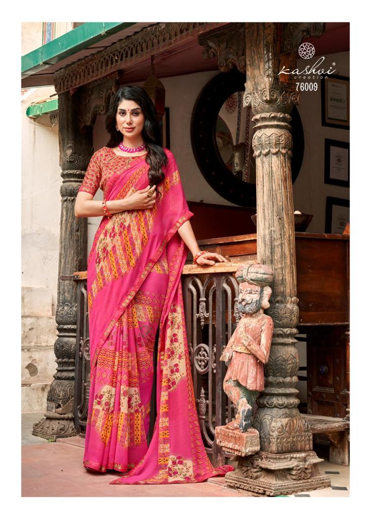 lt kashvi creation darshini georgette catchy look saree catalog