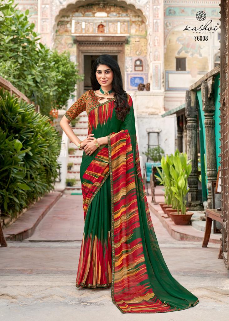 lt kashvi creation darshini georgette catchy look saree catalog