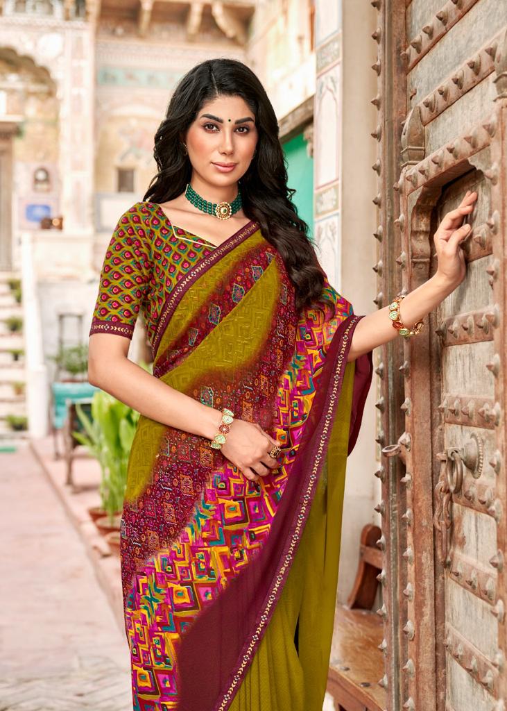 lt kashvi creation darshini georgette catchy look saree catalog