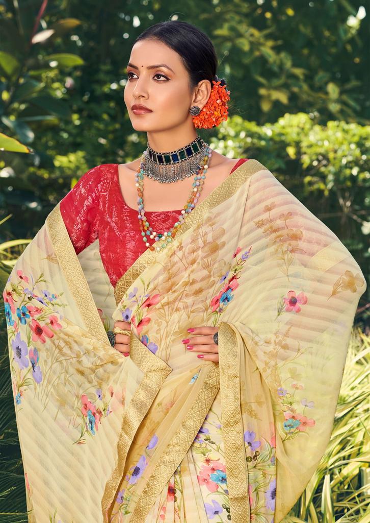 lt kashvi creation hastkala georgette attractive look saree catalog