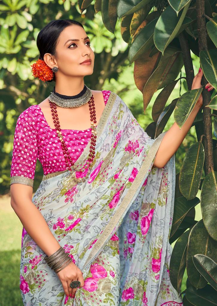 lt kashvi creation hastkala georgette attractive look saree catalog