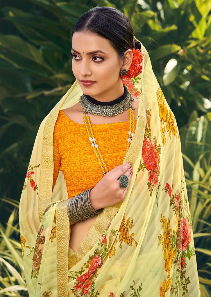 lt kashvi creation hastkala georgette attractive look saree catalog