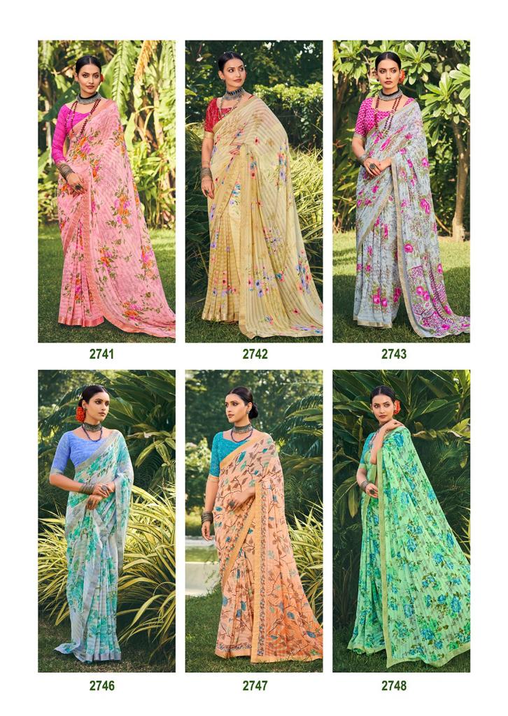 lt kashvi creation hastkala georgette attractive look saree catalog