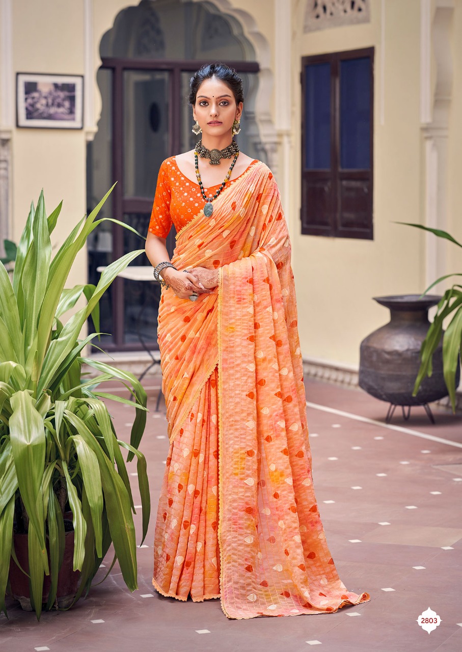 lt kashvi creation hetvi georgette decent look saree catalog