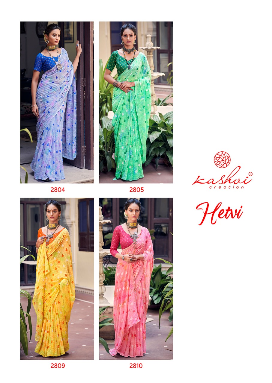 lt kashvi creation hetvi georgette decent look saree catalog