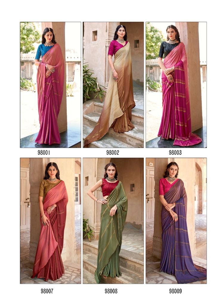 lt kashvi creation libas dull moss chiffon elegant look saree catalog