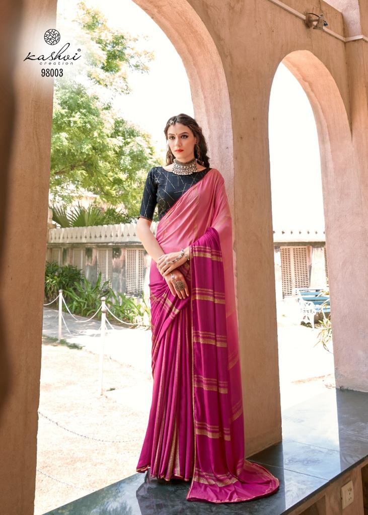 lt kashvi creation libas dull moss chiffon elegant look saree catalog