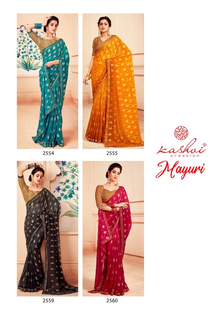 lt kashvi creation mayuri georgette attractive look saree catalog