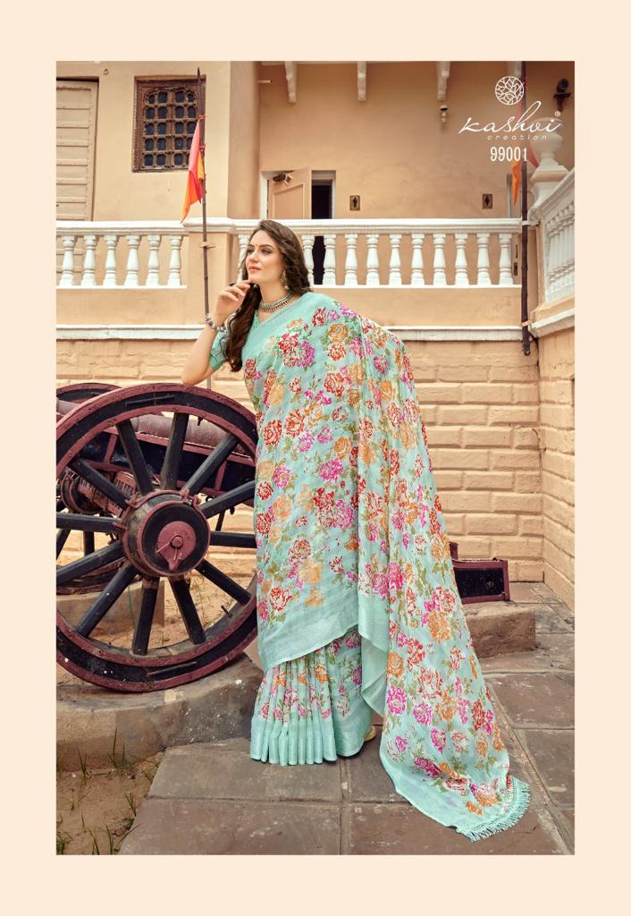 lt kashvi creation monalisa georgette exclusive print saree catalog