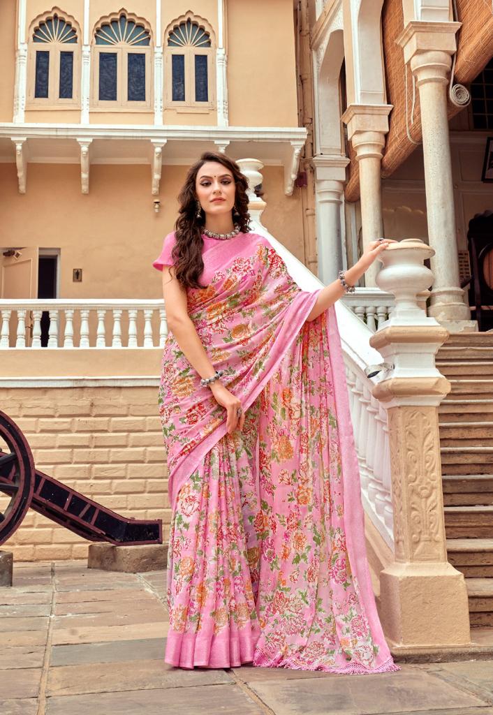 lt kashvi creation monalisa georgette exclusive print saree catalog