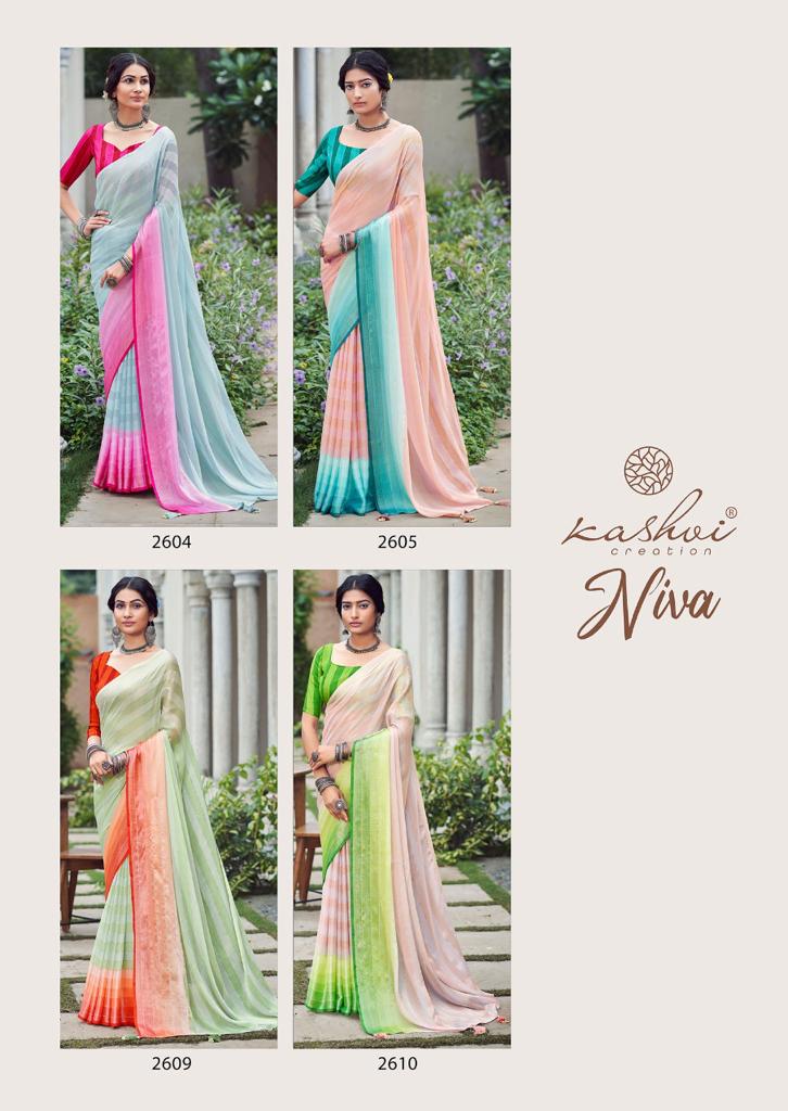 lt kashvi creation niva flora exclusive printed saree catalog