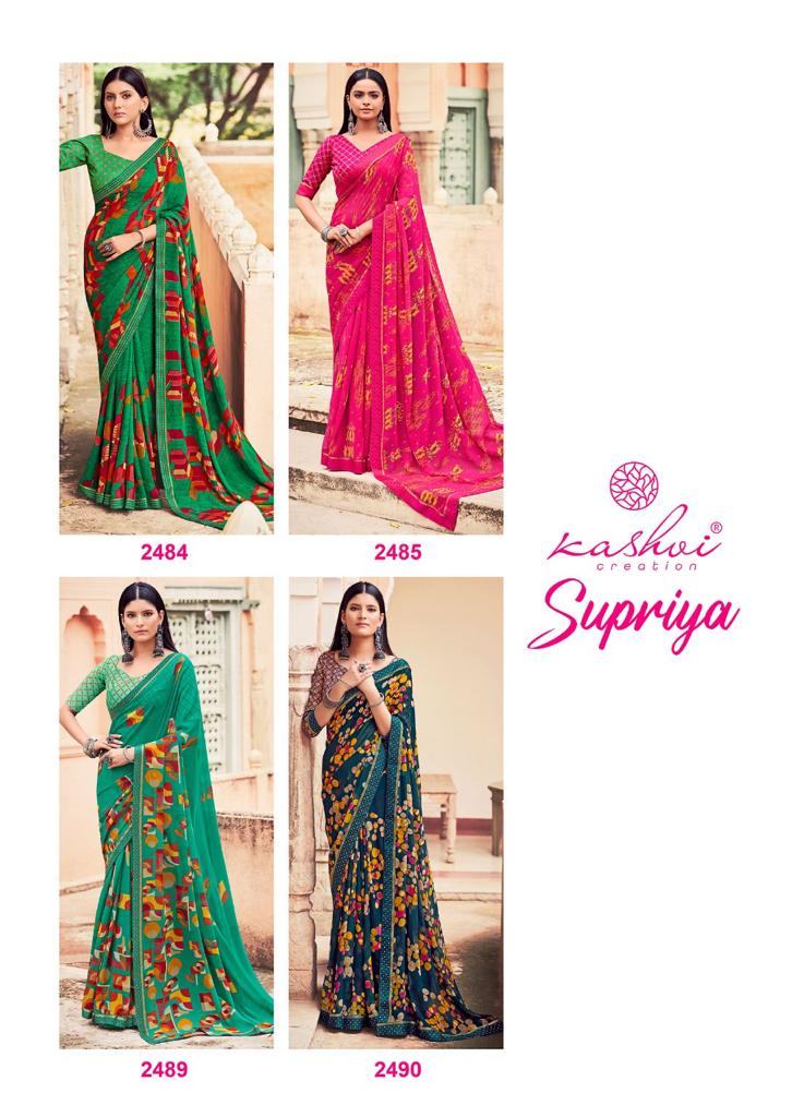 lt kashvi creation supriya georgette exclusive print saree catalog