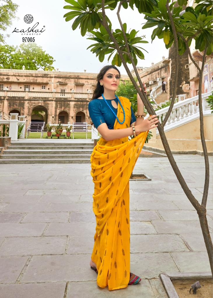 lt kashvi creation utsav georgette catchy look saree catalog