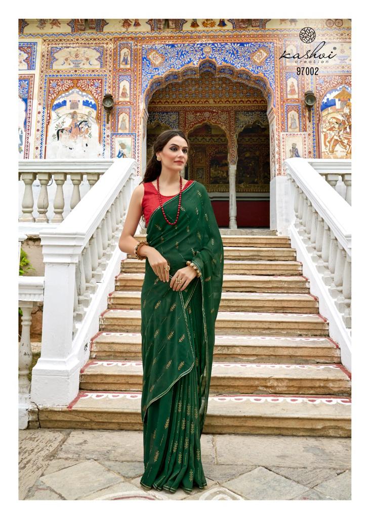 lt kashvi creation utsav georgette catchy look saree catalog