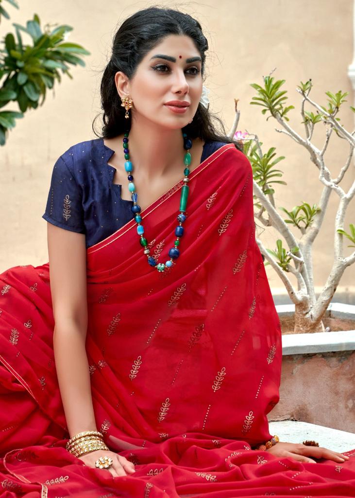 lt kashvi creation utsav georgette catchy look saree catalog