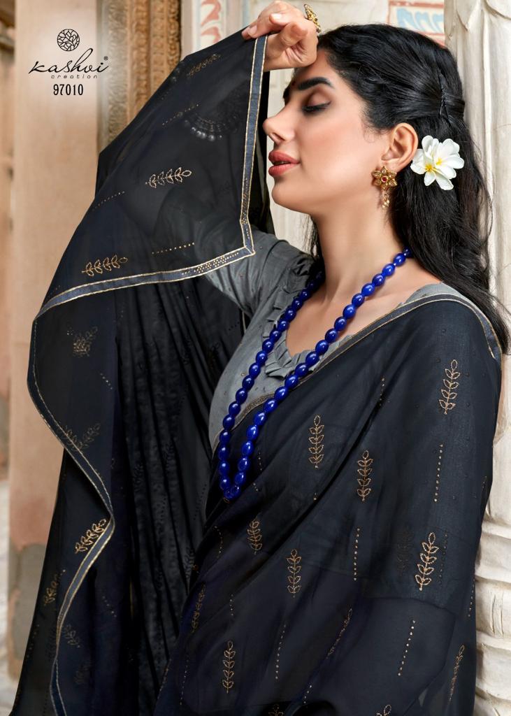 lt kashvi creation utsav georgette catchy look saree catalog