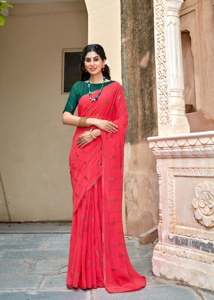 lt kashvi creation utsav georgette catchy look saree catalog