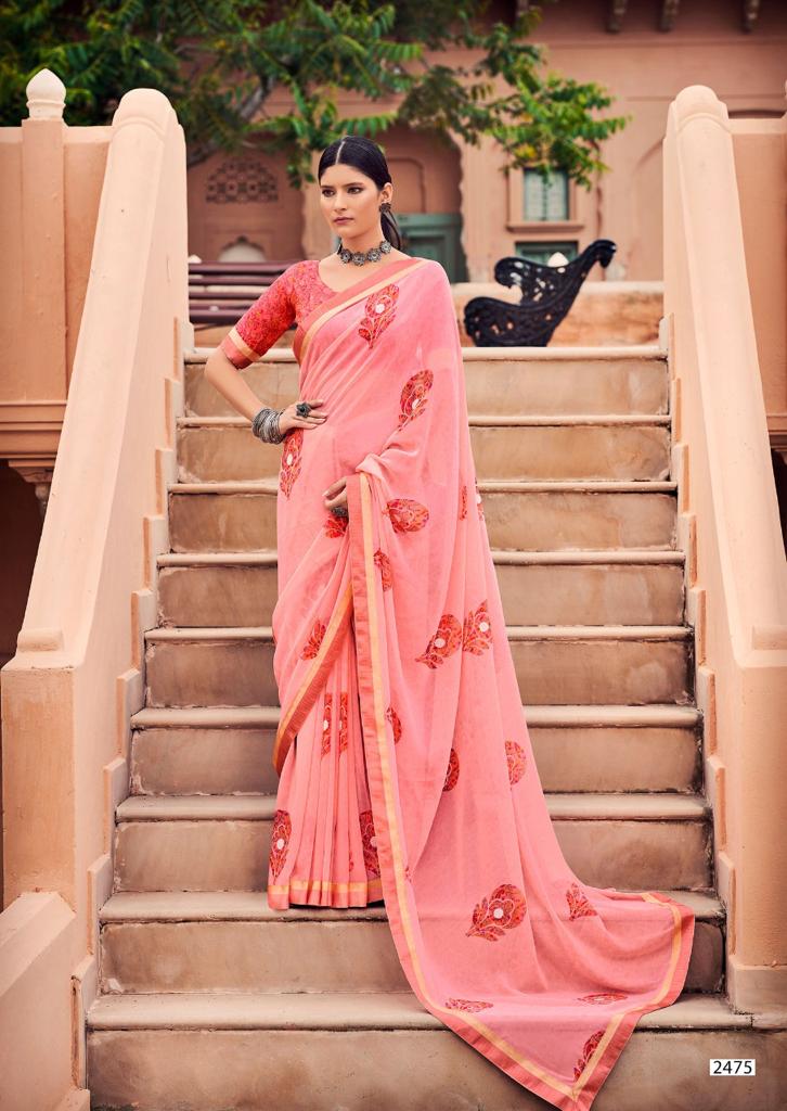 lt saree kashvi creation sunheri georgette attractive print saree catalog