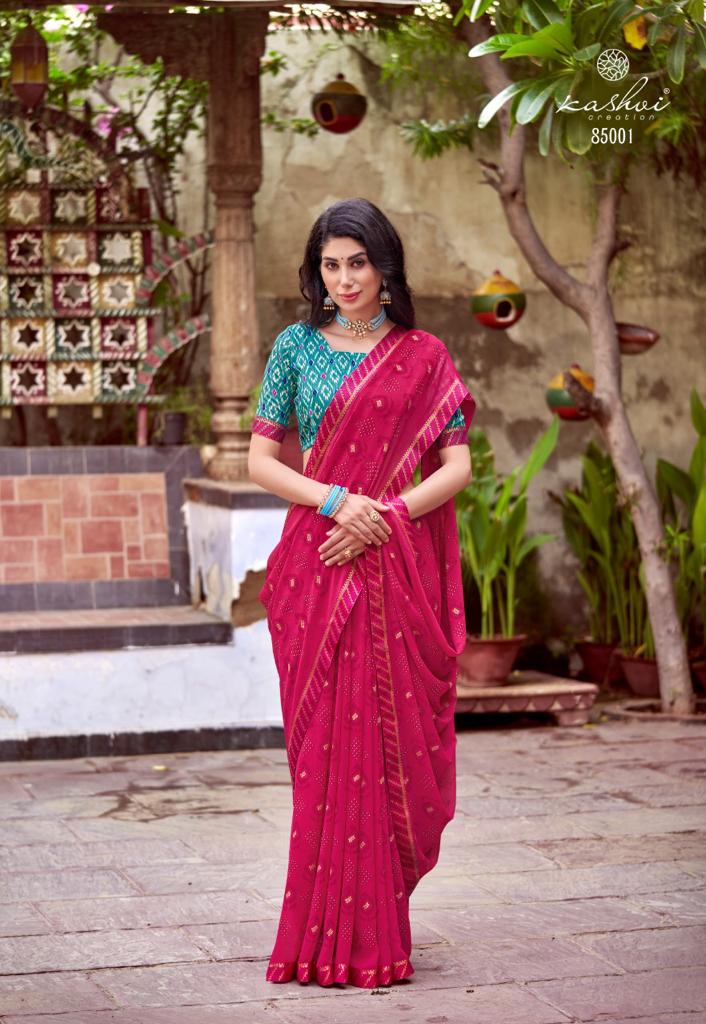 lt sarees kashvi creation manashvi georgette exclusive print saree catalog