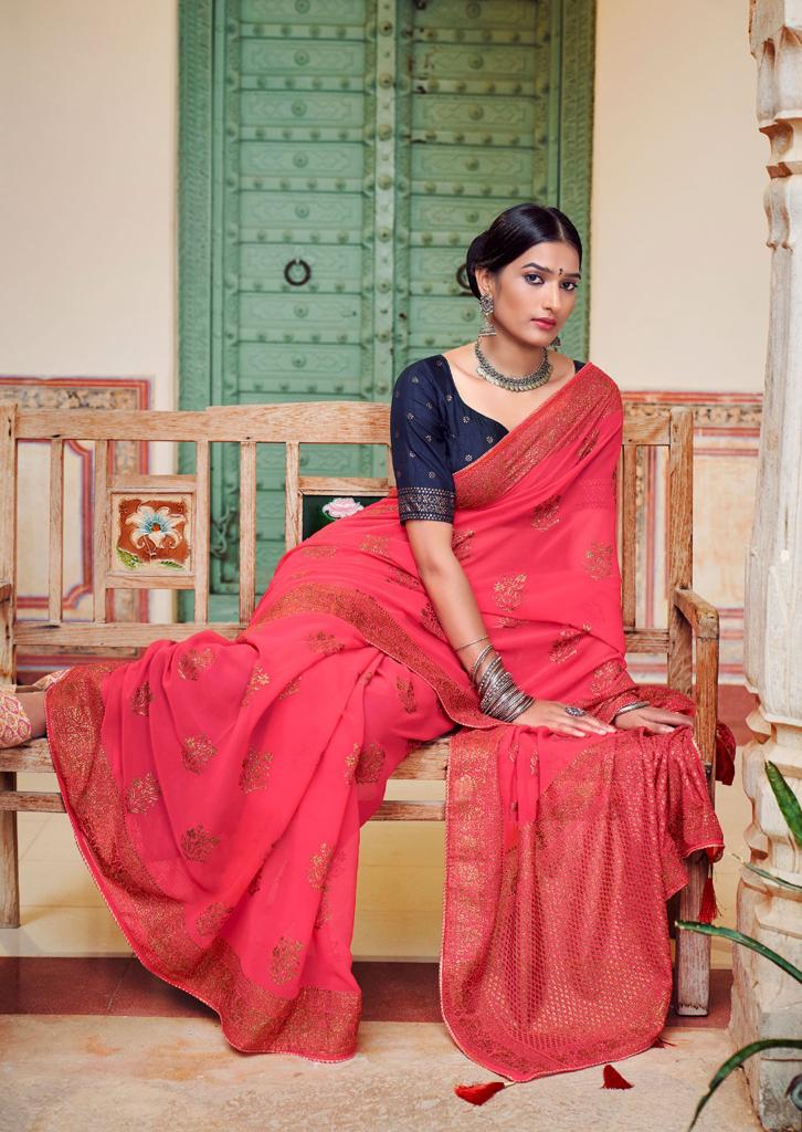 lt sarees kashvi creation nadia georgette exclusive print saree catalog