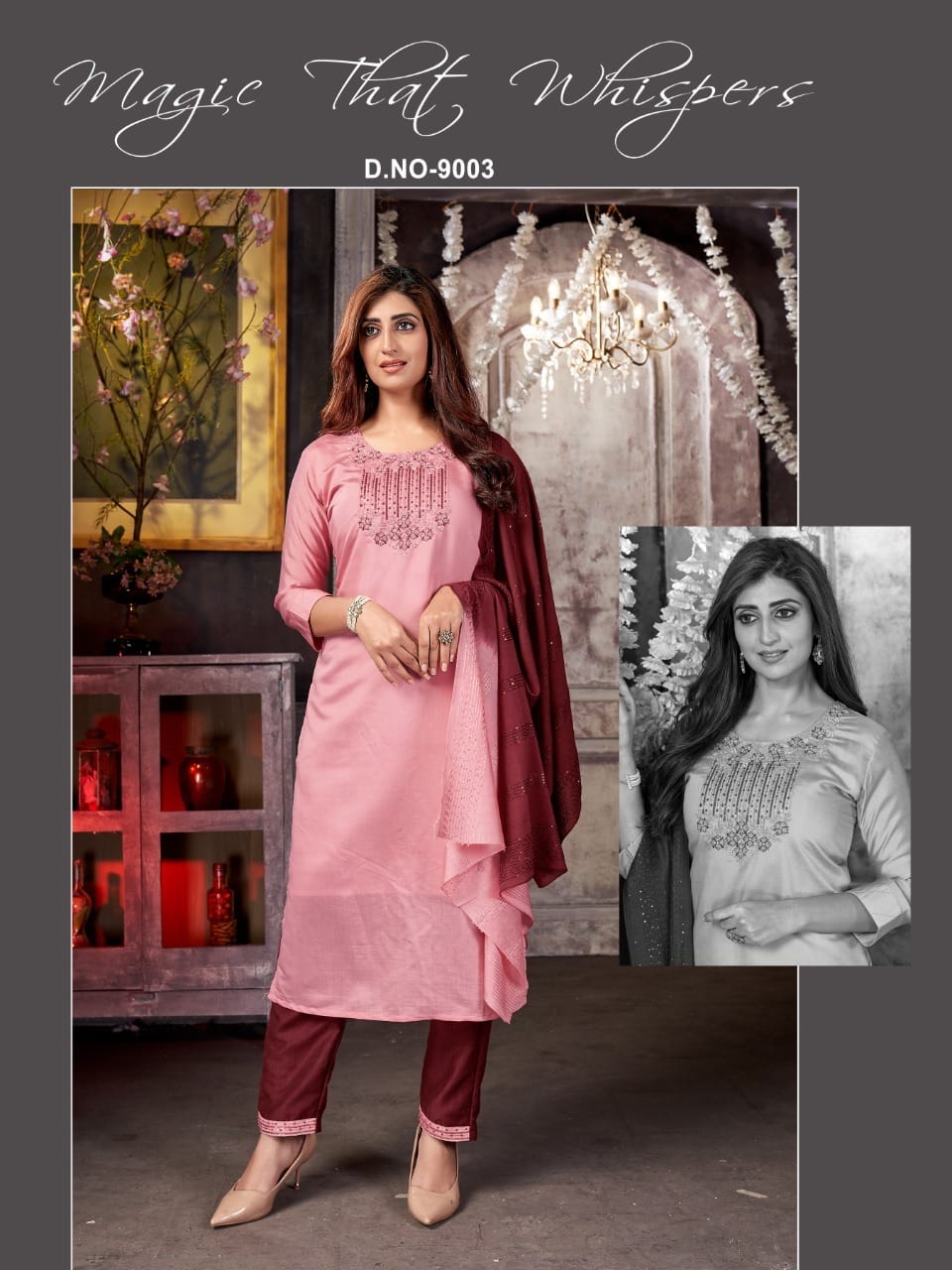 m clothing divine wear 4 roman silk gorgeous look top bottom with dupatta catalog