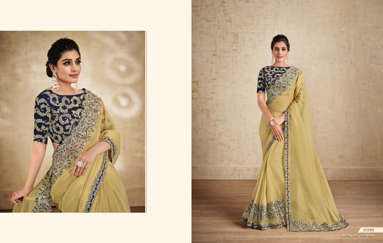 mahotsav mohmanthan 22200 series alyona fancy festive look saree catalog