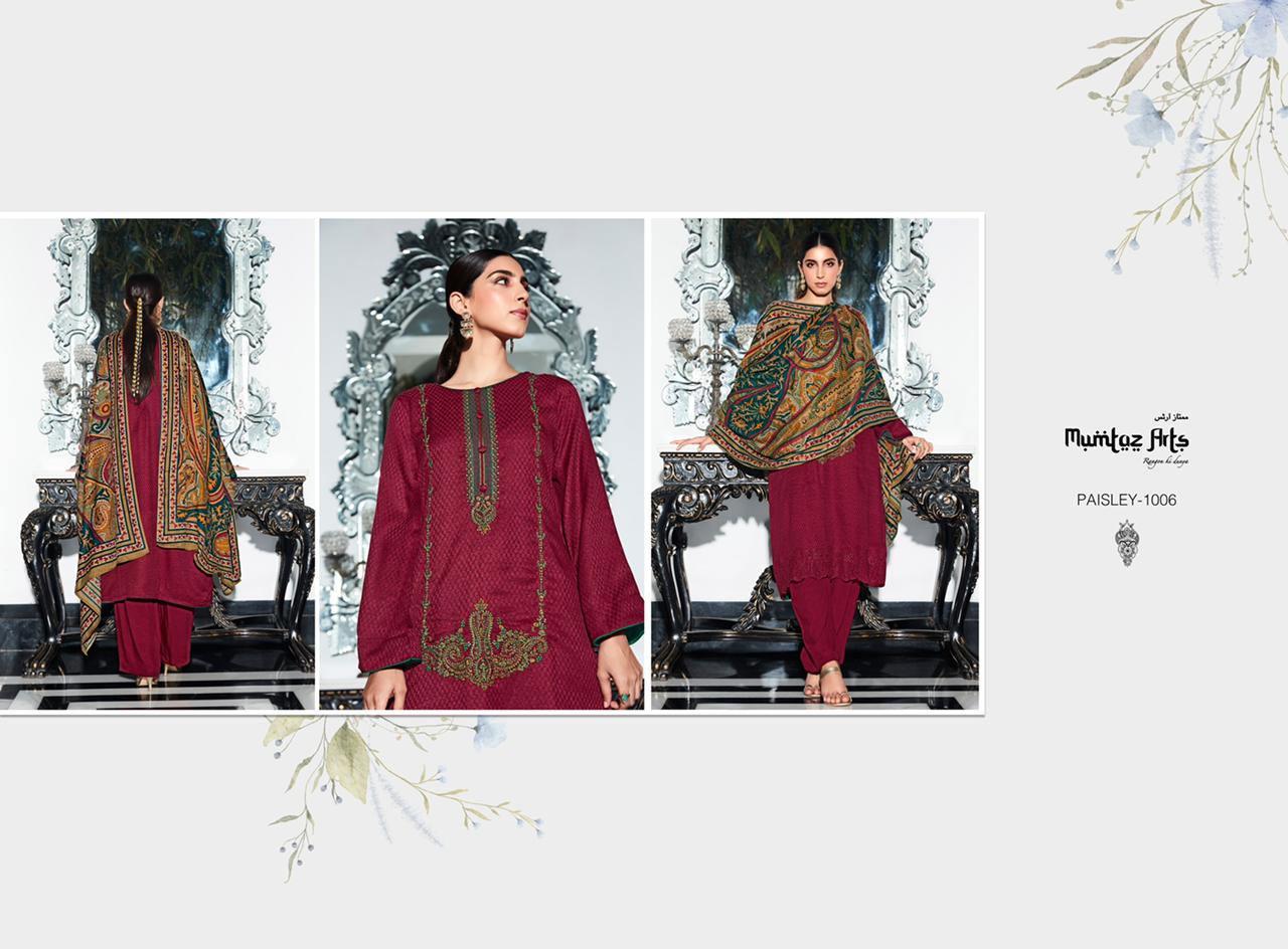 mumtaz art paisley shifli edition vol 1 pashmina exclusive print salwar suit catalog