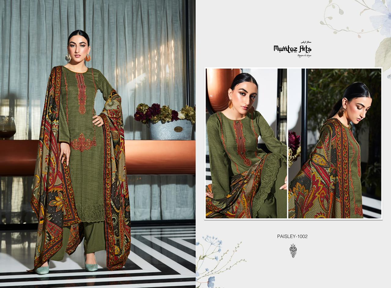 mumtaz art paisley shifli edition vol 1 pashmina exclusive print salwar suit catalog