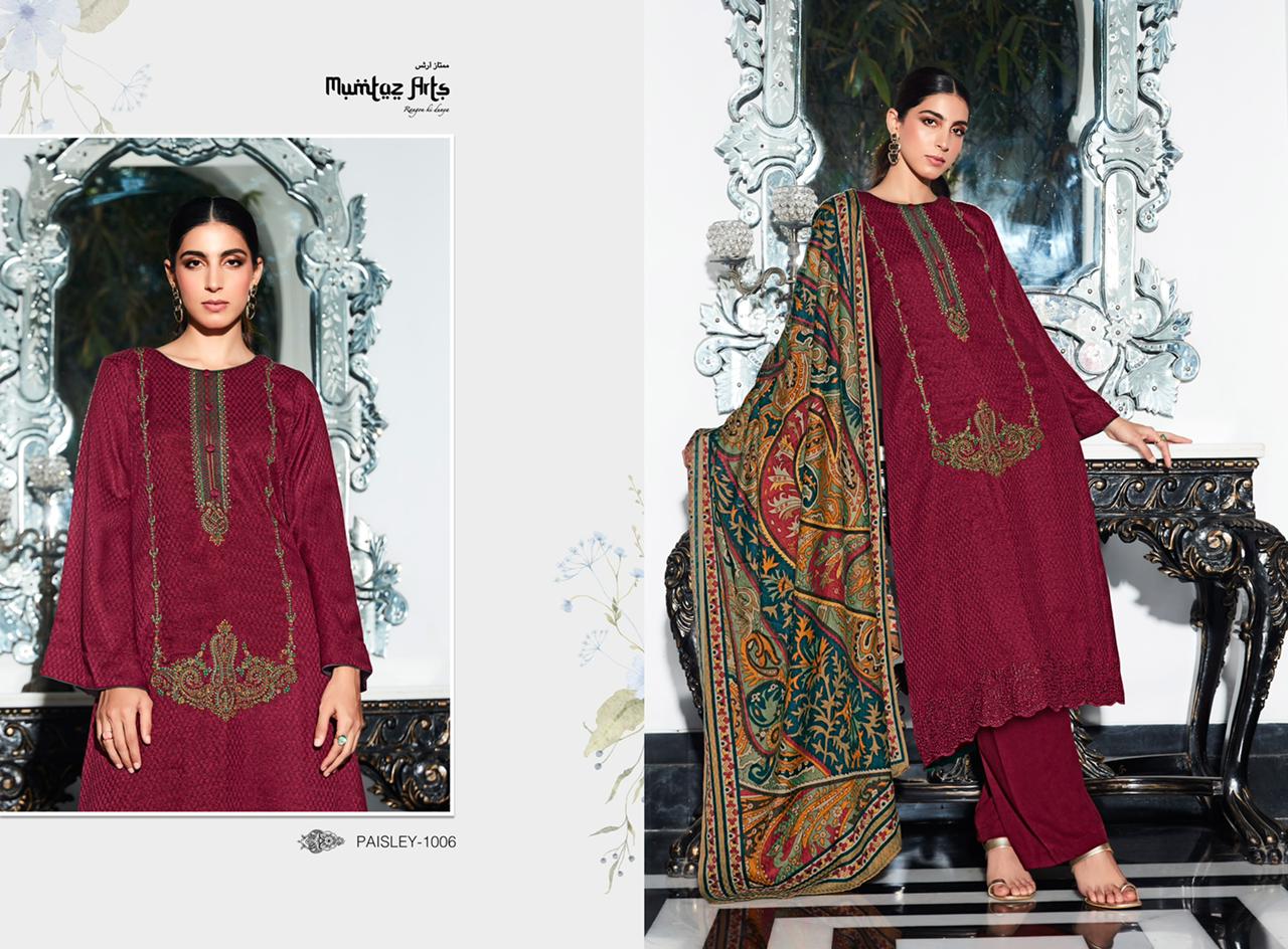 mumtaz art paisley shifli edition vol 1 pashmina exclusive print salwar suit catalog