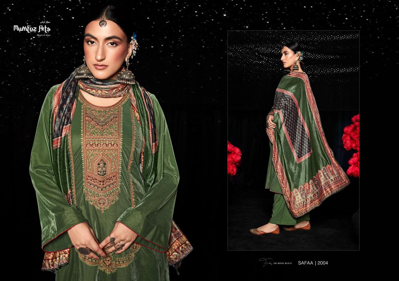 mumtaz art rango ki duniya safaa velvet vol 1 velvet exclusive look salwar suit catalog