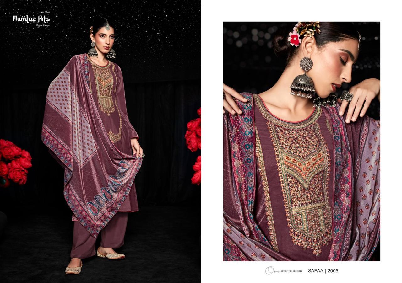 mumtaz art rango ki duniya safaa velvet vol 1 velvet exclusive look salwar suit catalog