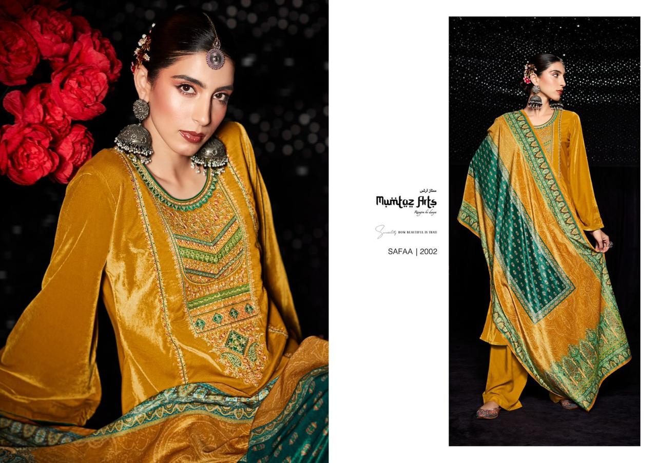 mumtaz art rango ki duniya safaa velvet vol 1 velvet exclusive look salwar suit catalog