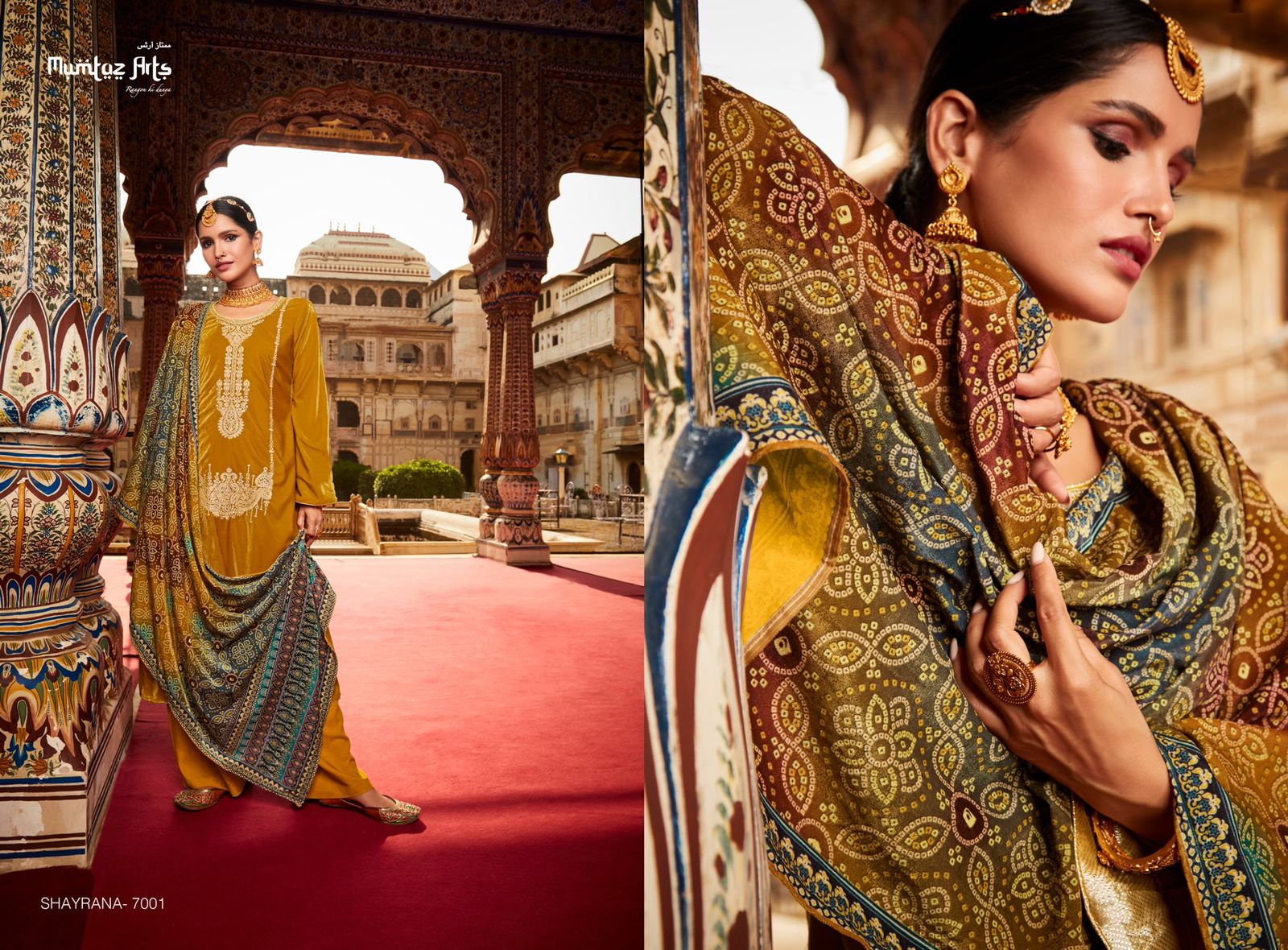 mumtaz art shayrana festive velvet velvet gorgeous look salwra suit catalog