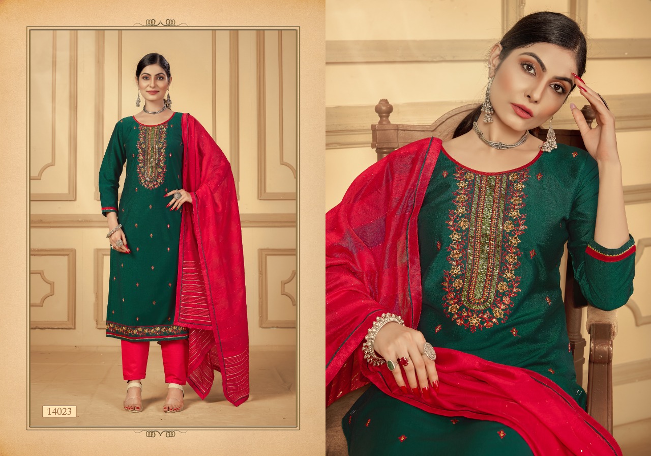 panch ratna khushali silk asstonising salwar suit catalog